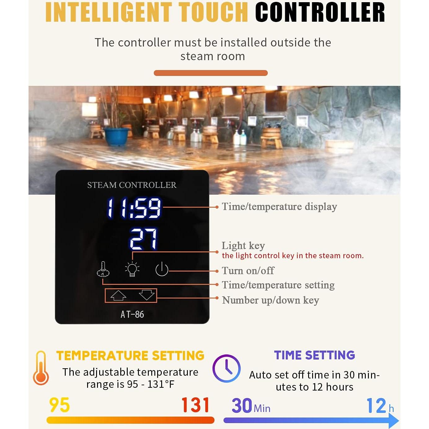 Generador de Vapor CGOLDENWALL 7.5KW Drenaje Automático 240V