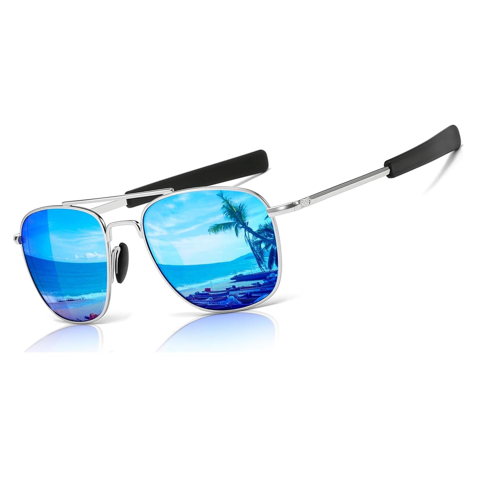 Gafas de sol piloto SUNGAIT con lentes polarizados azul