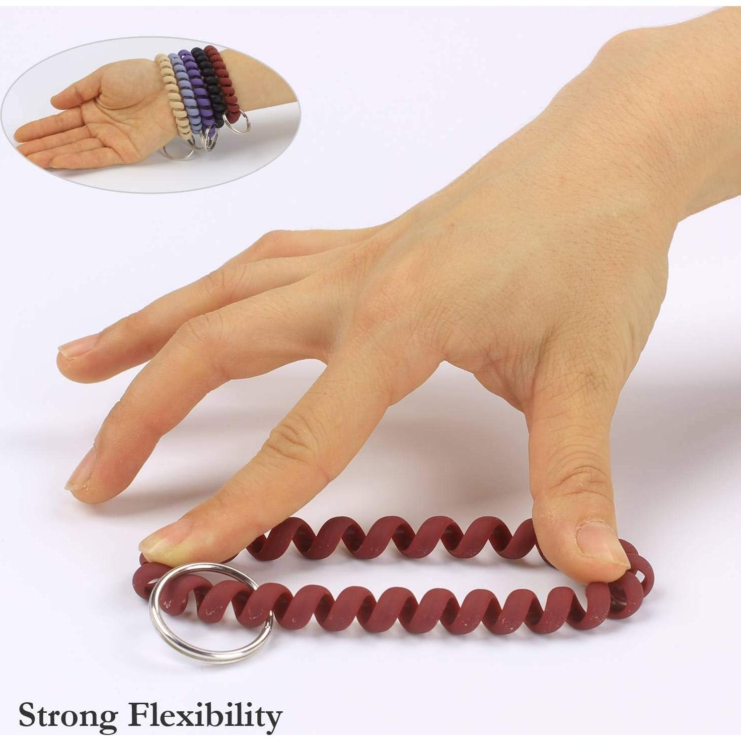 Paquete de 5 Pulseras Espiral de Plástico BIHRTC - Colores Mezclados