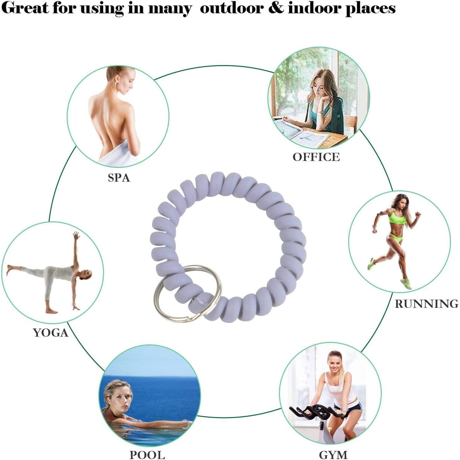 Paquete de 5 Pulseras Espiral de Plástico BIHRTC - Colores Mezclados