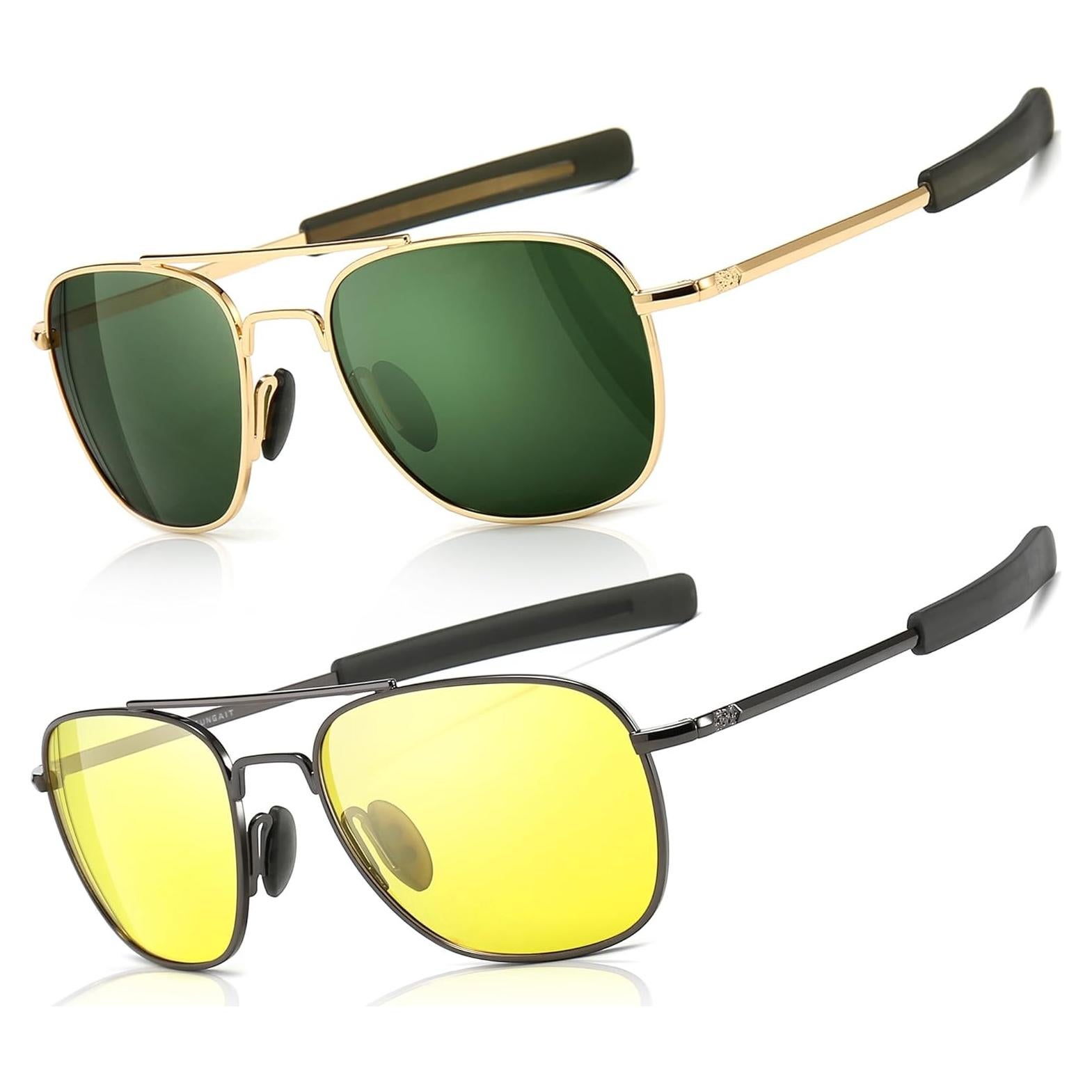 Gafas de sol piloto SUNGAIT polarizadas para hombres