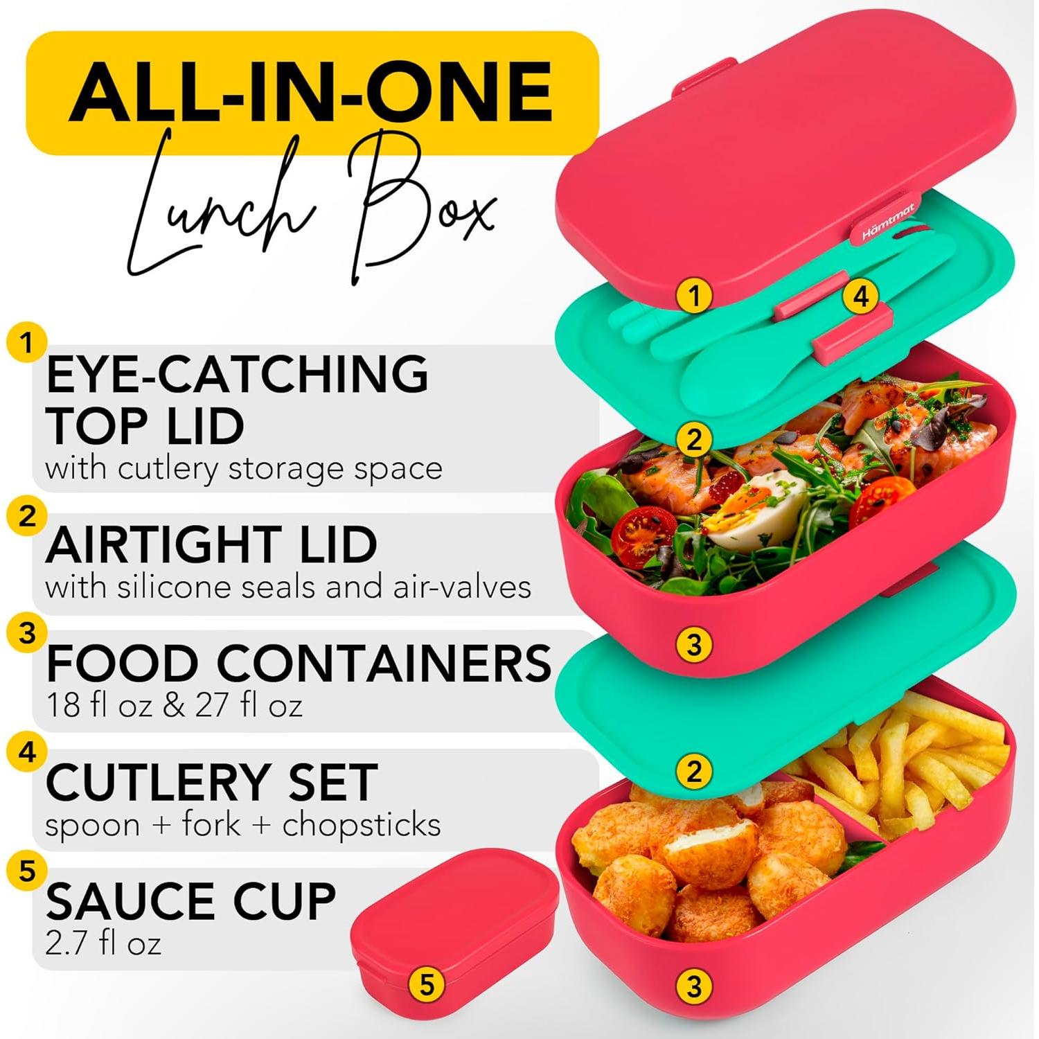 Caja Bento Aislada Hämtmat 1.33L con Palillos Reutilizables