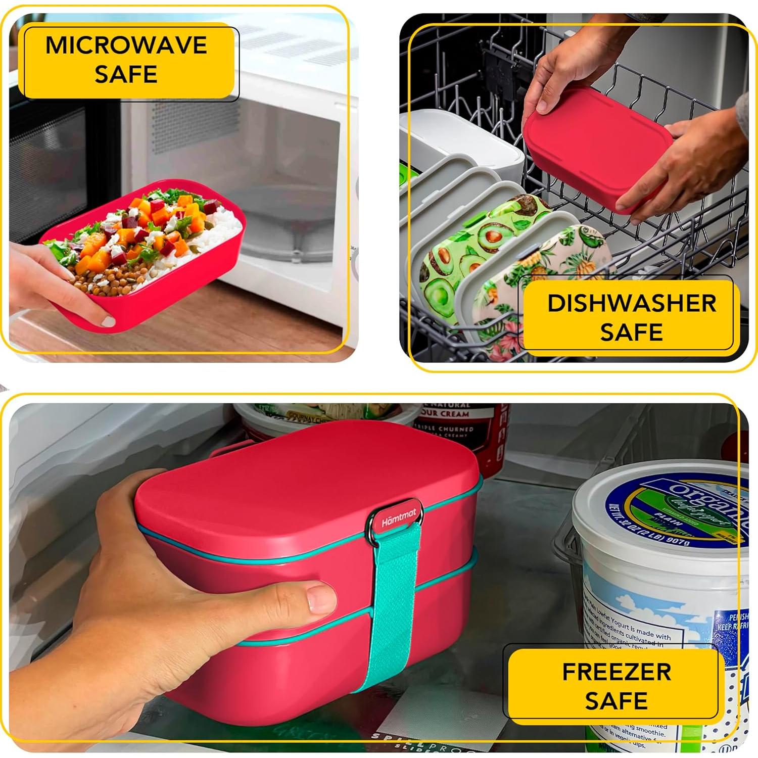 Caja Bento Aislada Hämtmat 1.33L con Palillos Reutilizables