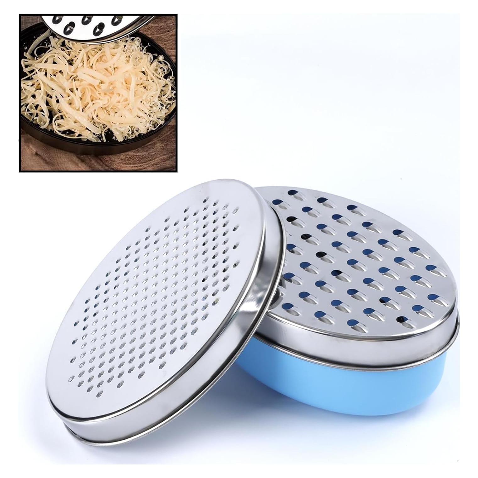 Rallador de Queso KEISSCO con Contenedor Azul 12 cm
