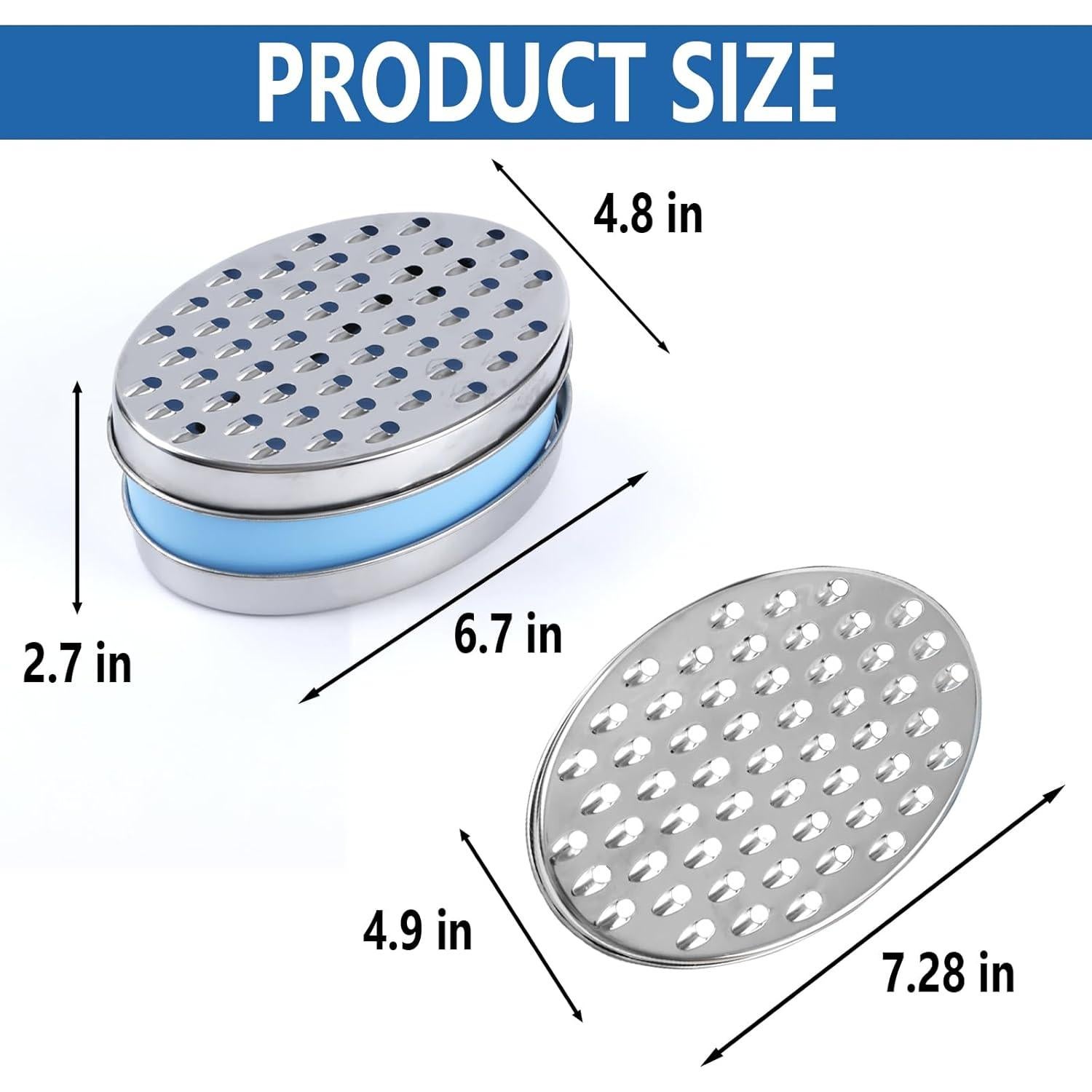 Rallador de Queso KEISSCO con Contenedor Azul 12 cm