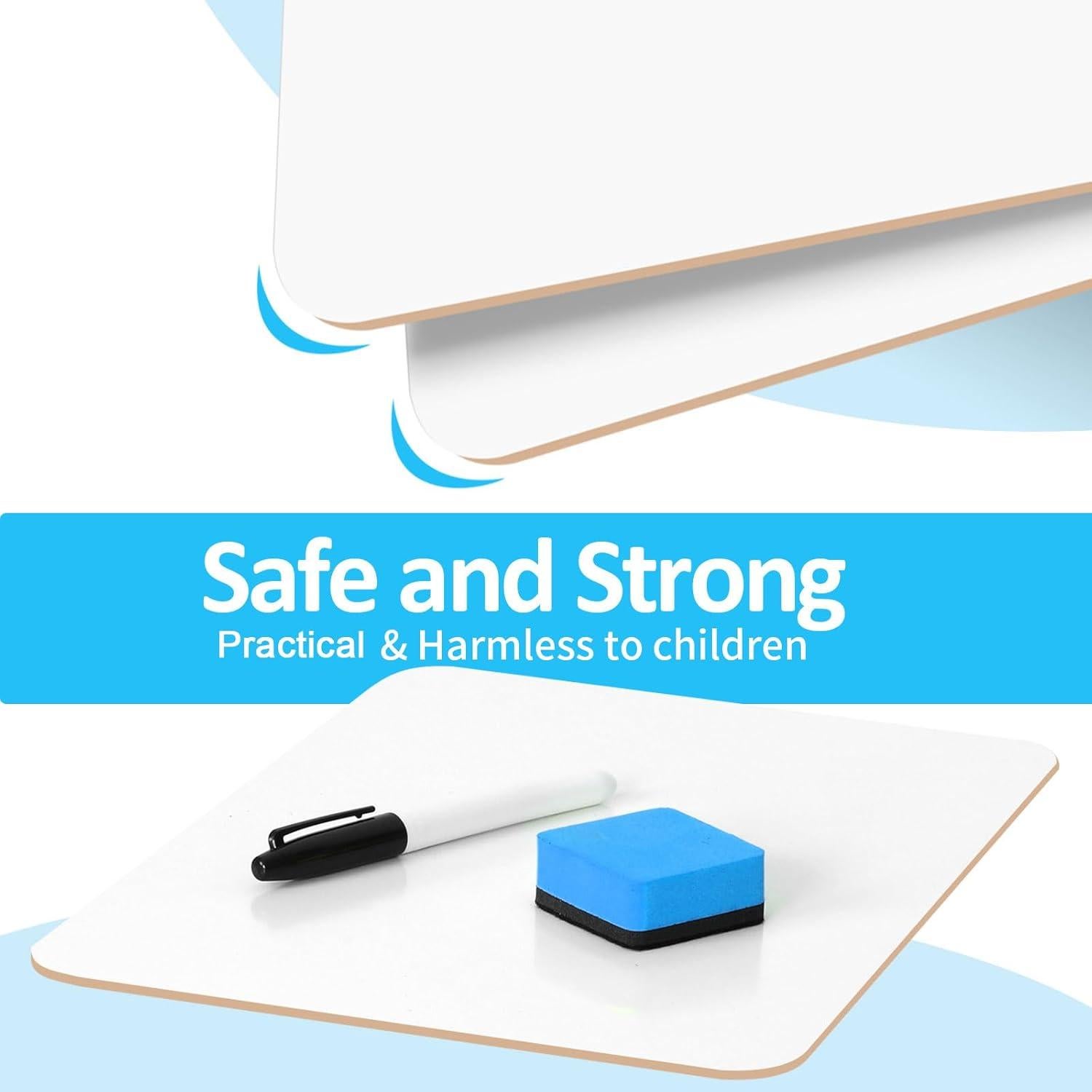 Tableros de Borrado en Seco PANDRI Paquete de 6 Doble Cara 31.75x22.86 cm