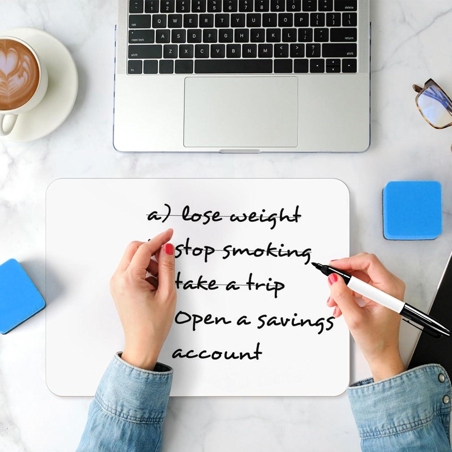 Tableros de Borrado en Seco PANDRI Paquete de 6 Doble Cara 31.75x22.86 cm