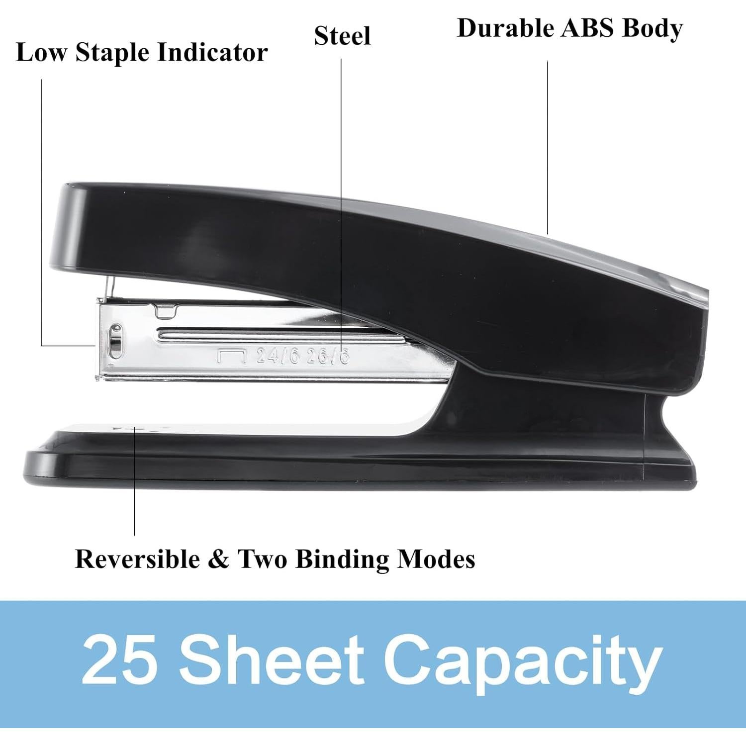 Grapadora de Escritorio M&G ABS916D7A 25 Hojas Negro