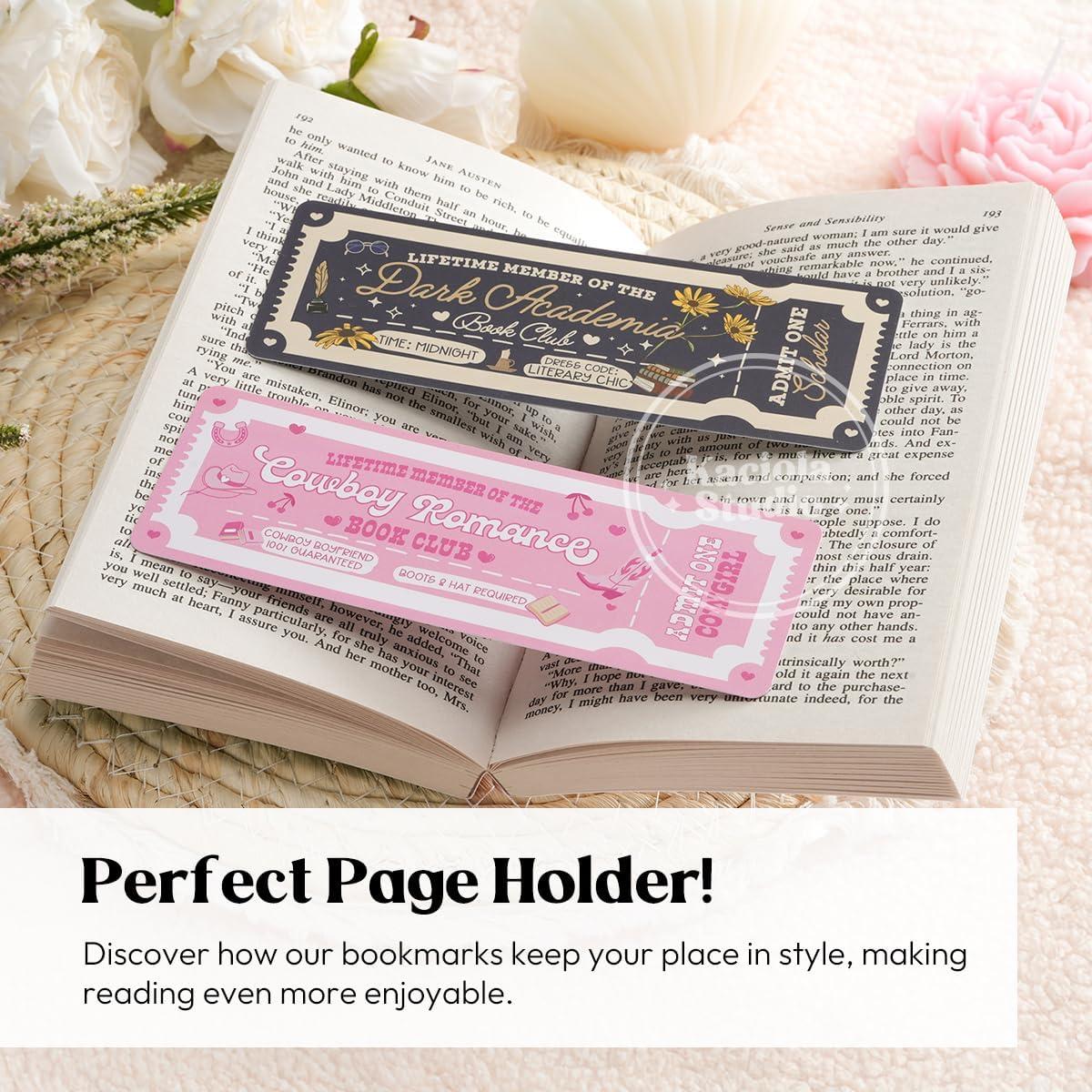 Paquete de 10 Marcadores de Libros Kaciola - Club de Romance