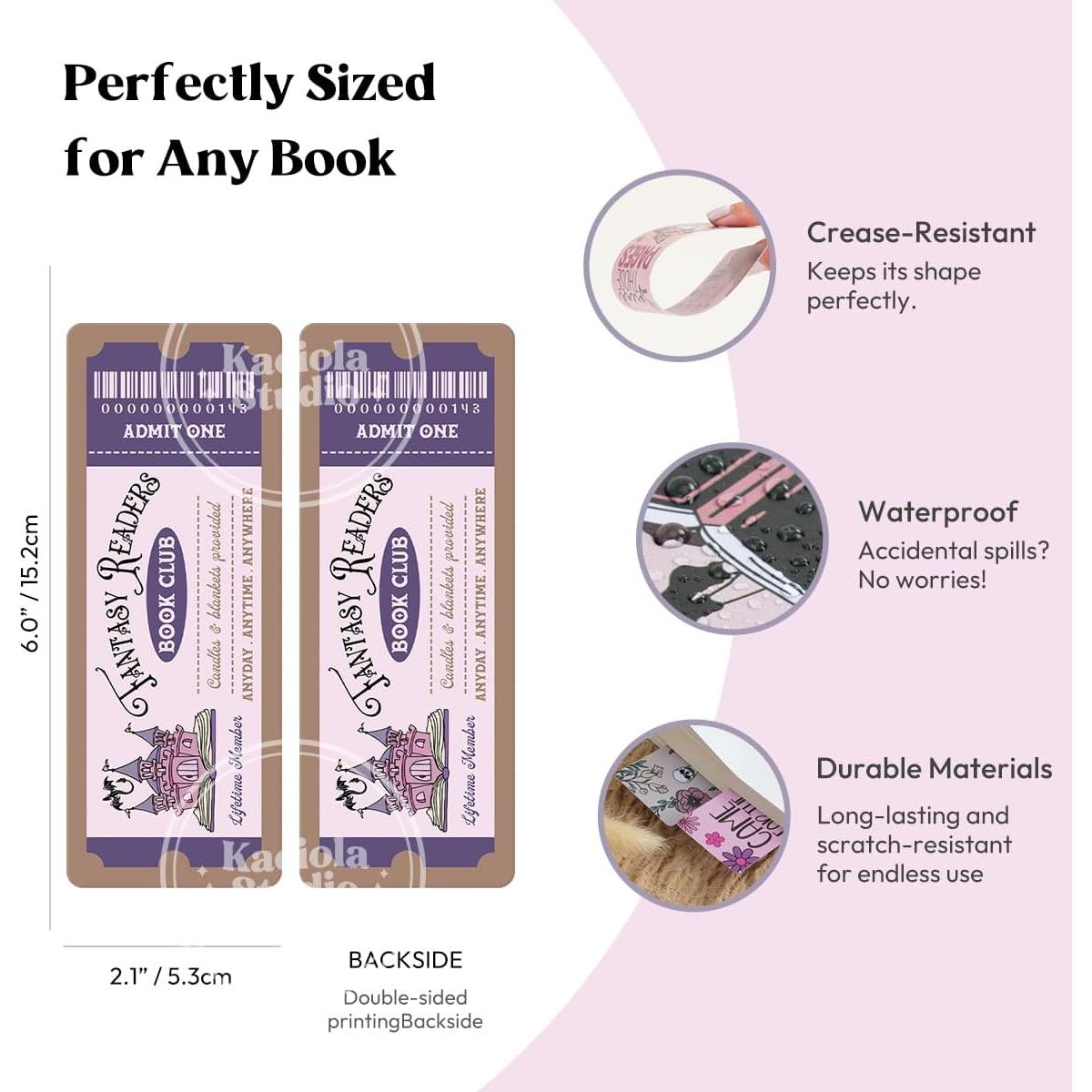 Paquete de 10 Marcadores de Libros Kaciola - Club de Romance