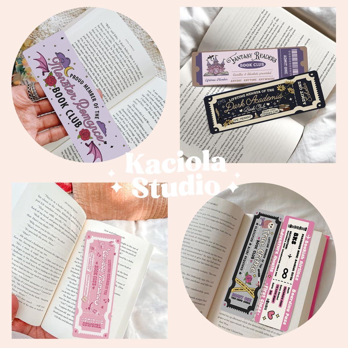 Paquete de 10 Marcadores de Libros Kaciola - Club de Romance