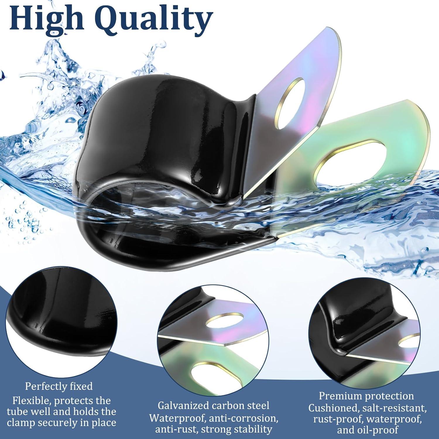 Abrazaderas de Cable 50 Piezas Tandefio Acero Inoxidable 14mm