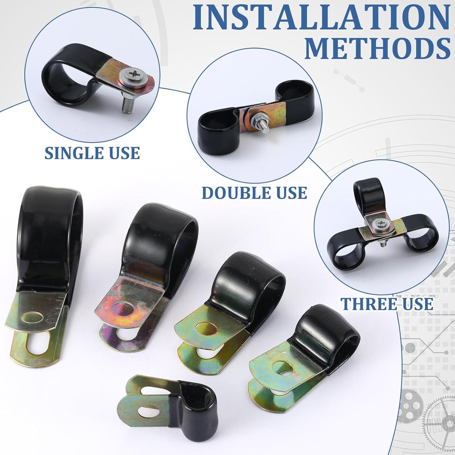 Abrazaderas de Cable 50 Piezas Tandefio Acero Inoxidable 14mm