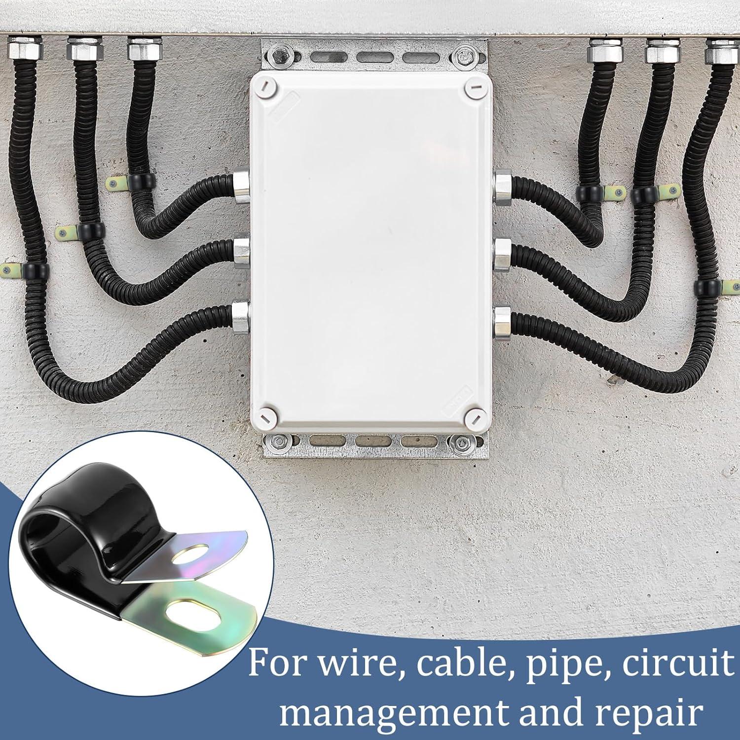 Abrazaderas de Cable 50 Piezas Tandefio Acero Inoxidable 14mm