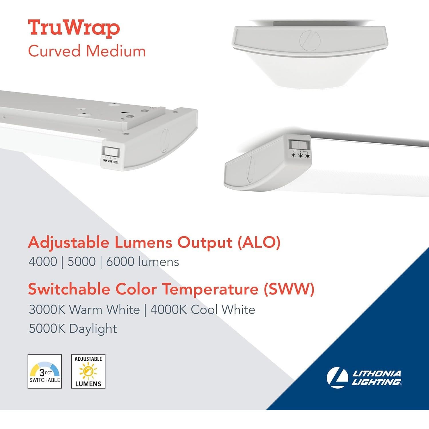 Luz de Techo LED Lithonia TruWrap 4 Pies 5000 Lúmenes