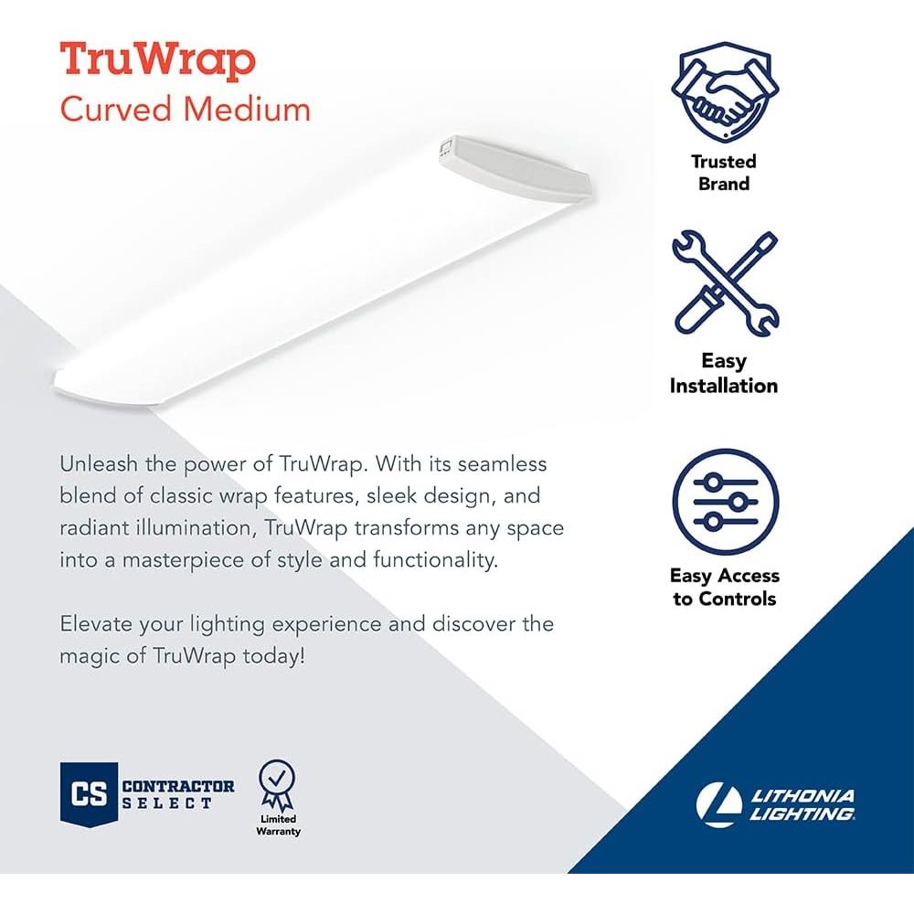Luz de Techo LED Lithonia TruWrap 4 Pies 5000 Lúmenes