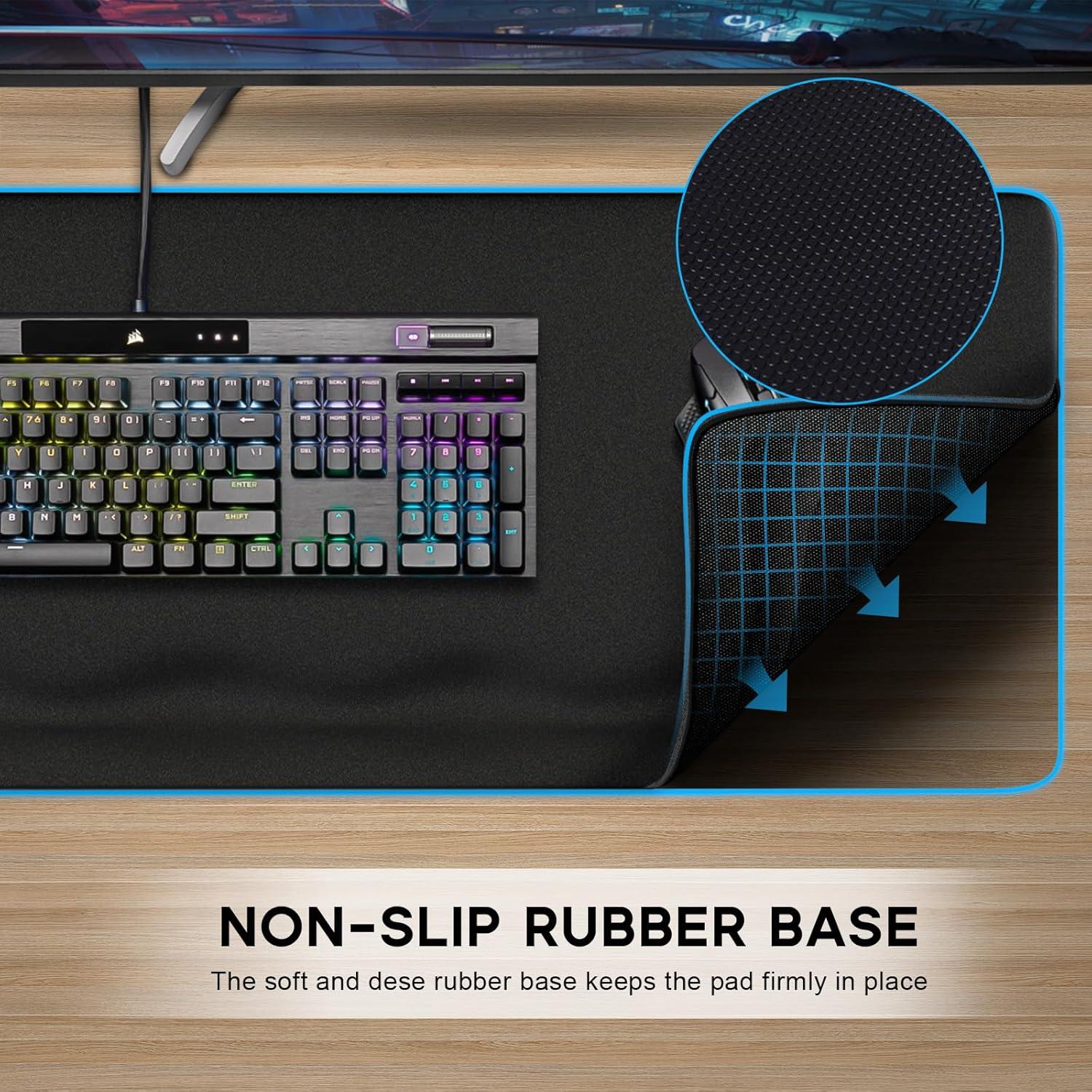 Almohadilla Grande para Ratón JIKIOU con Reposamuñecas 74.93x37.85 cm