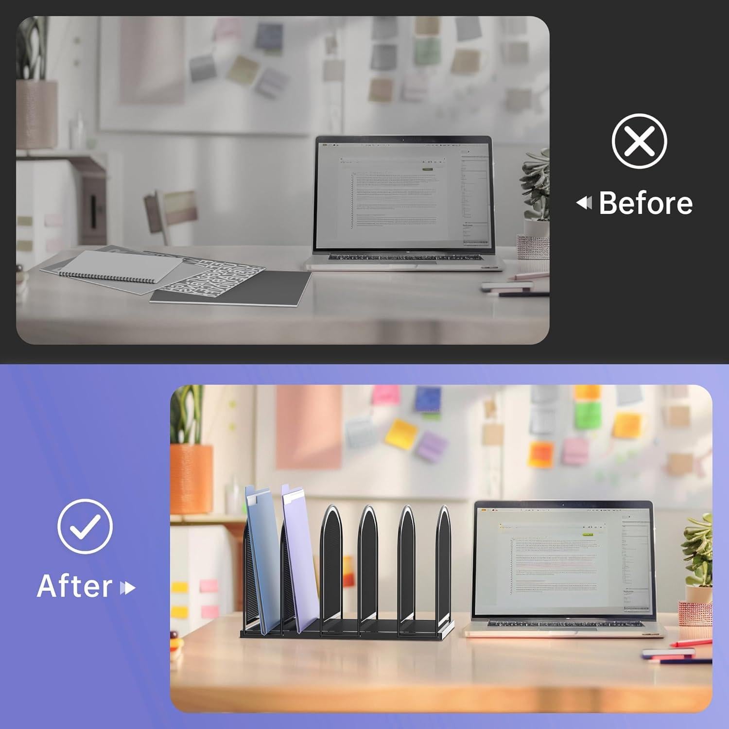 Organizador de Archivos SUPEASY de 5 Secciones Negro