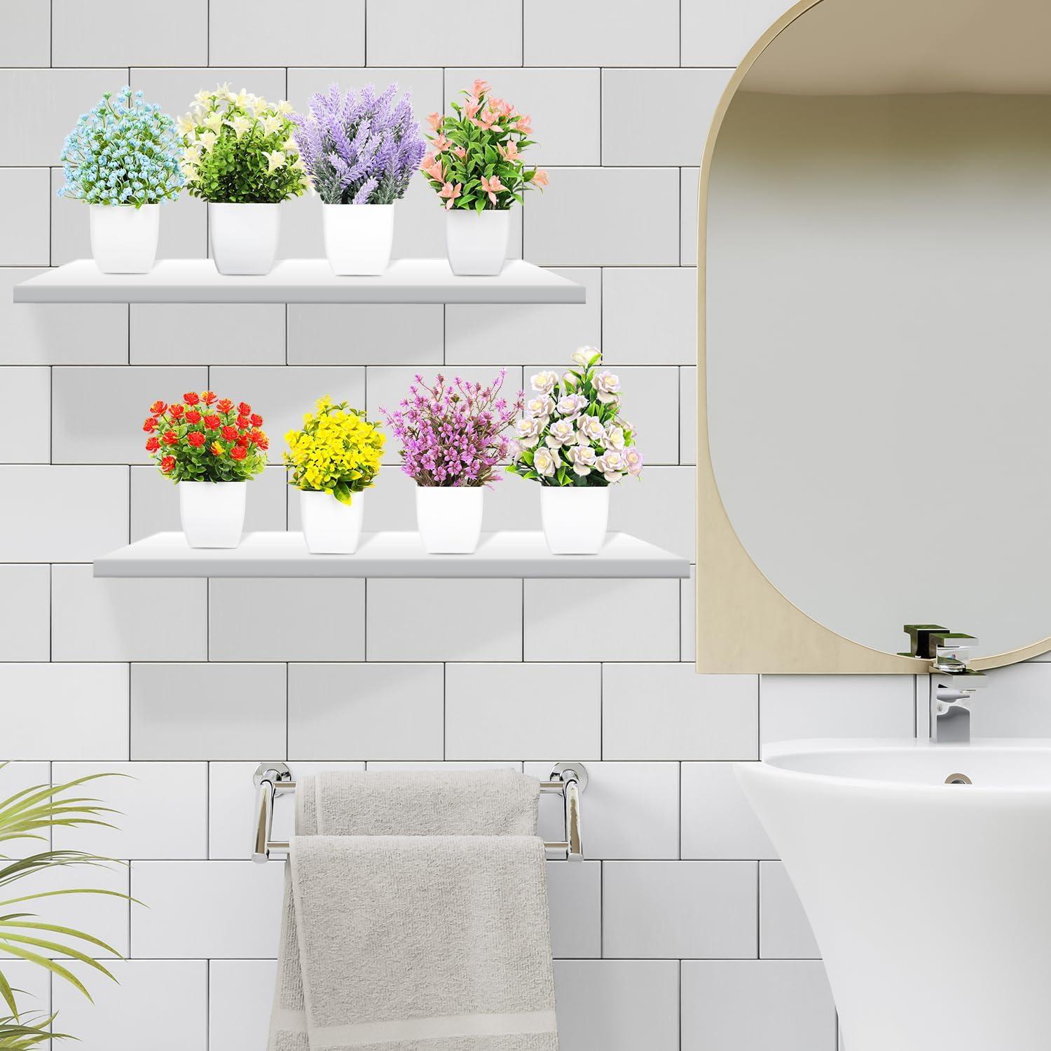 Plantas Artificiales en Maceta LELEE - 8 Pcs Eucalipto Decorativas