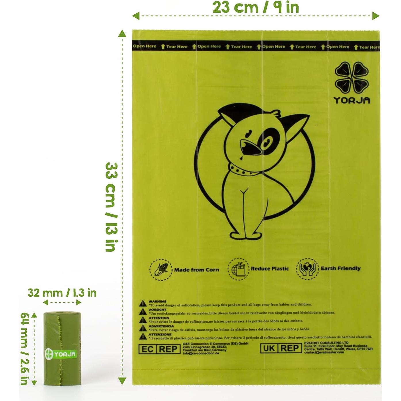 Bolsas de Desechos para Perros YORJA 360 Unidades Biodegradables