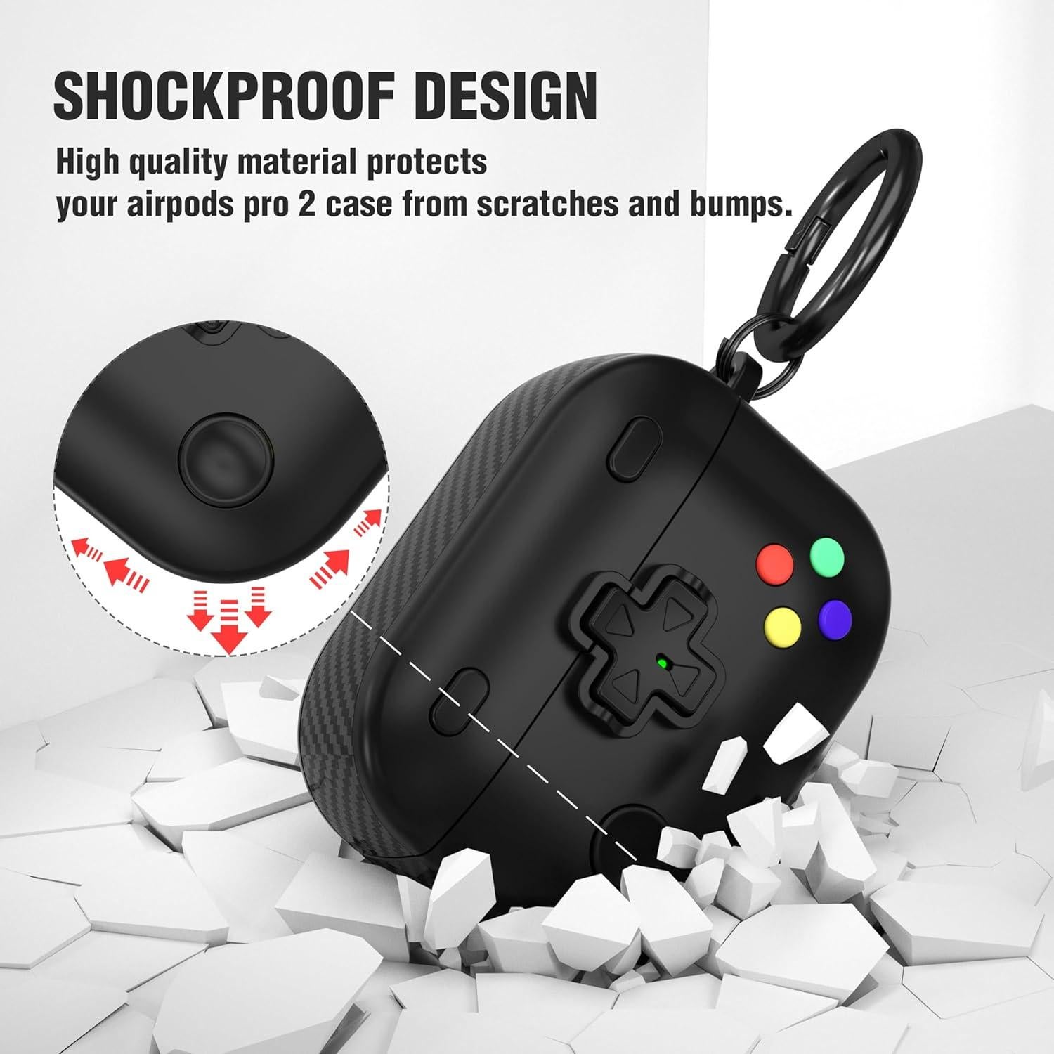Funda Protectora VKT para AirPods Pro 2da Gen 2022/2023 - Negra