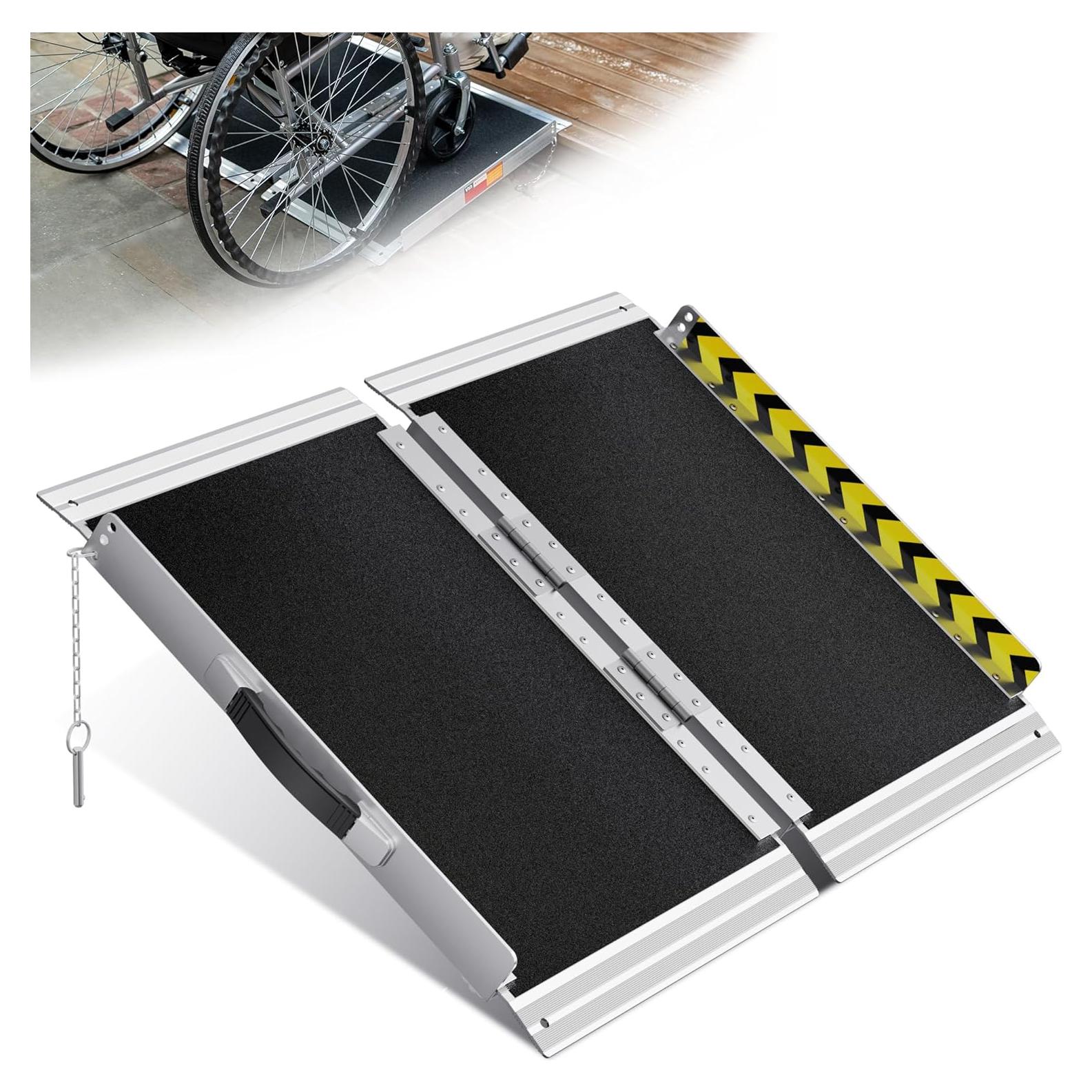 Rampa de Silla de Ruedas Plegable VNN 60.96 cm Antideslizante