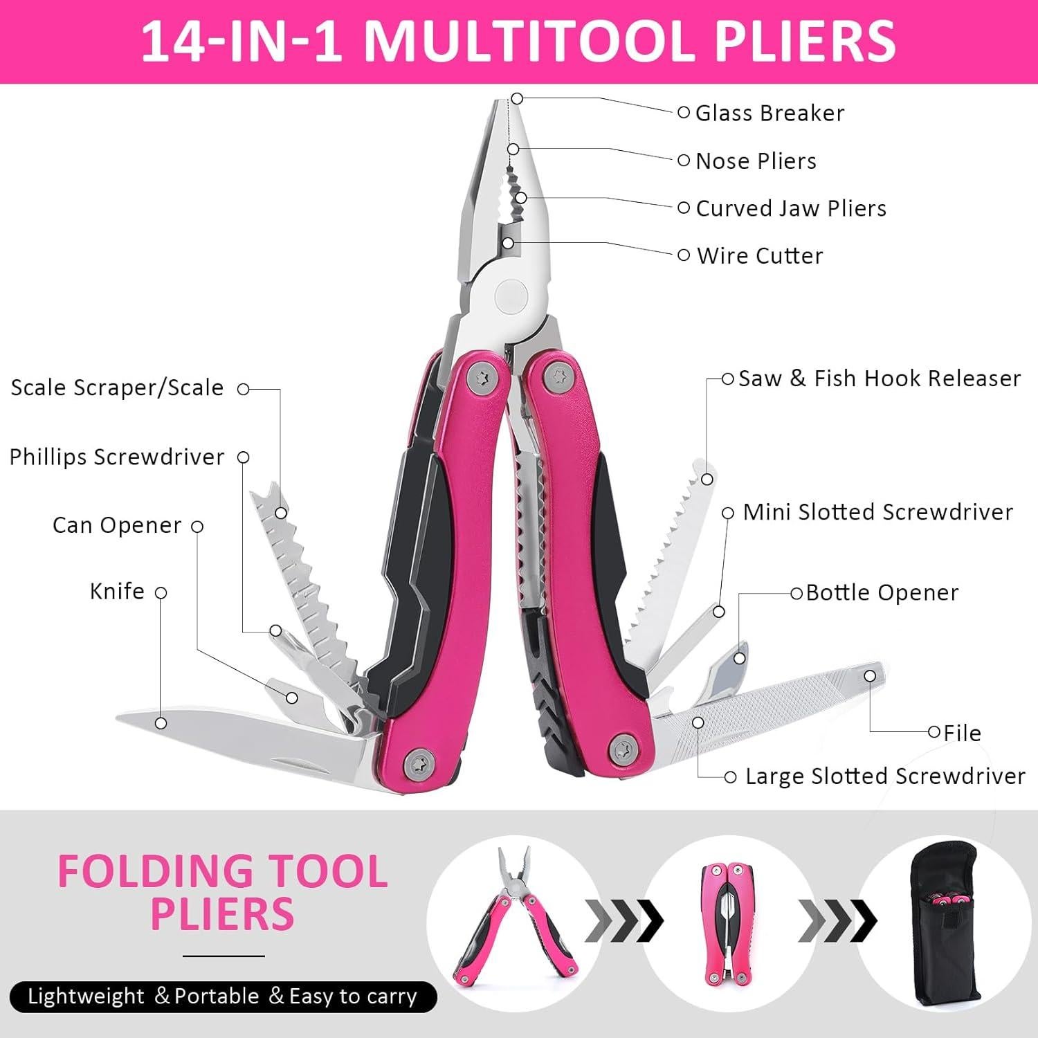 Kit de Emergencia para Automóviles HLWDFLZ 75 Piezas Rosa