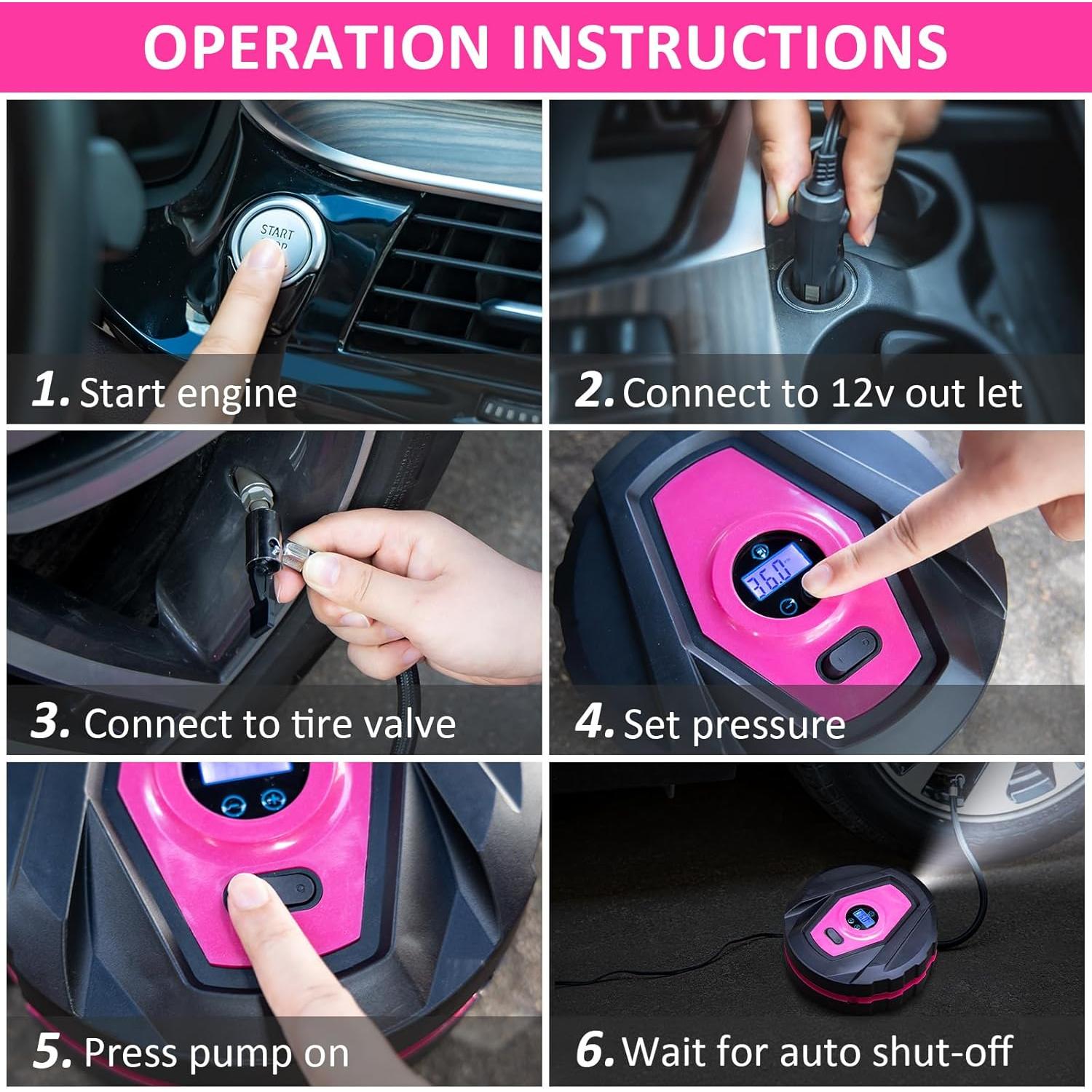 Kit de Emergencia para Automóviles HLWDFLZ 75 Piezas Rosa