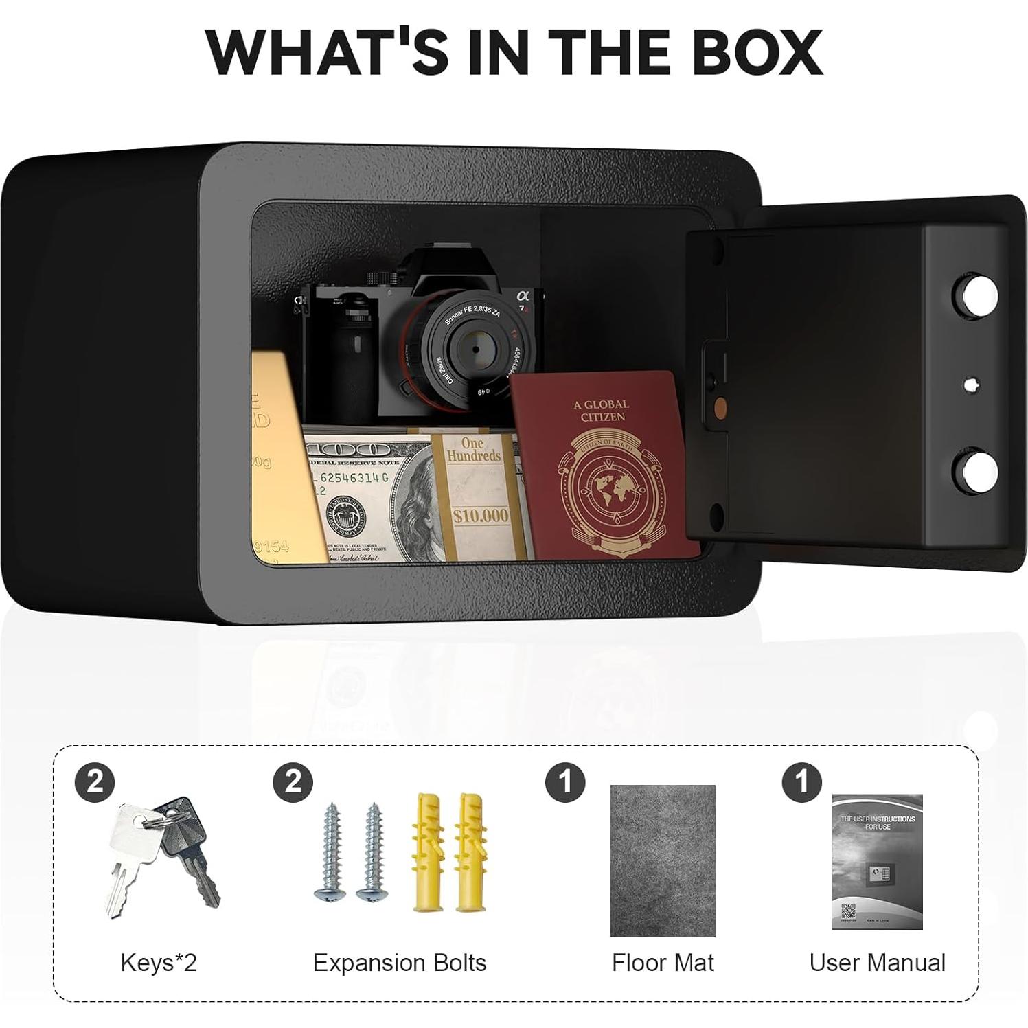 Caja Fuerte Pequeña SAFEFEVER con Teclado Electrónico 6.53L