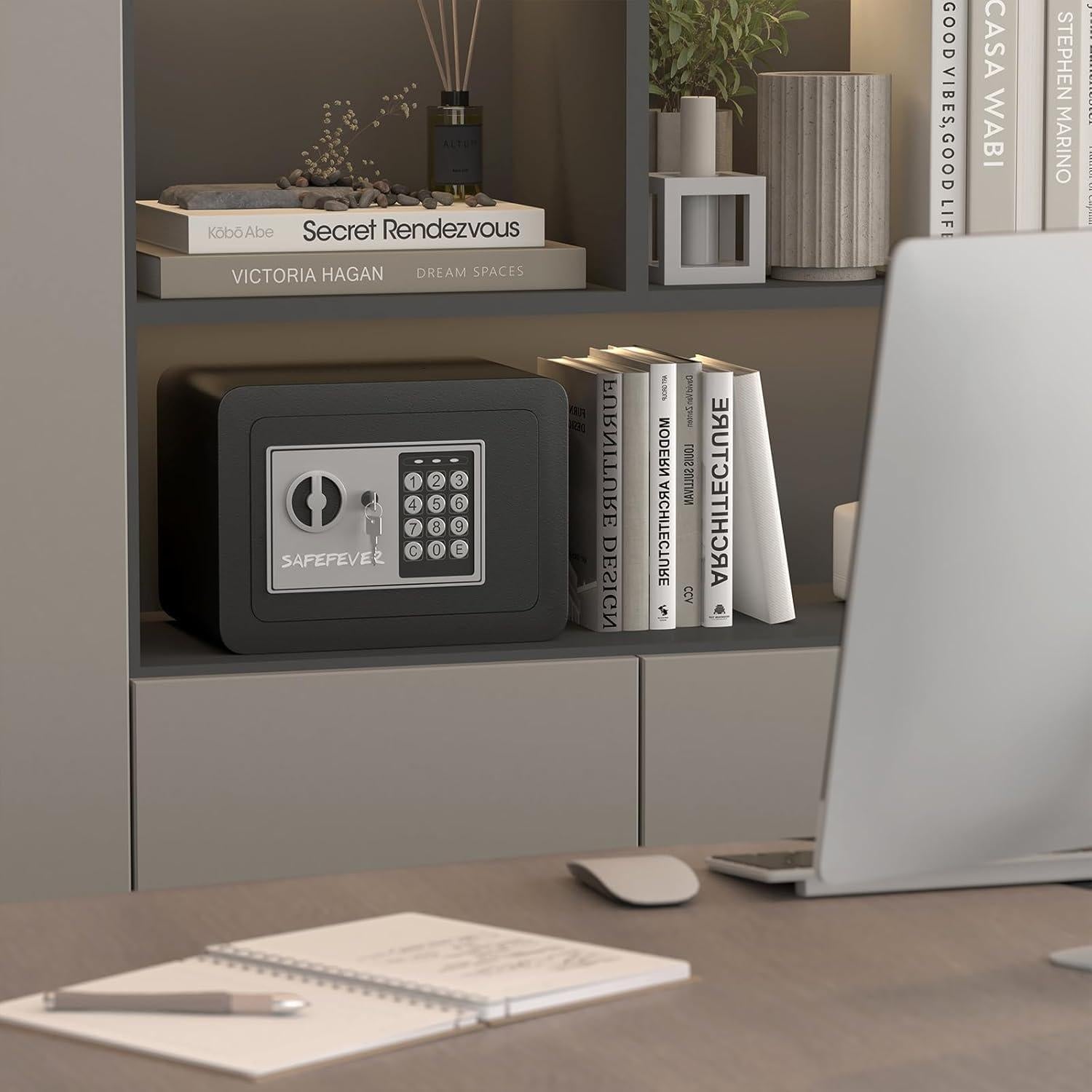 Caja Fuerte Pequeña SAFEFEVER con Teclado Electrónico 6.53L