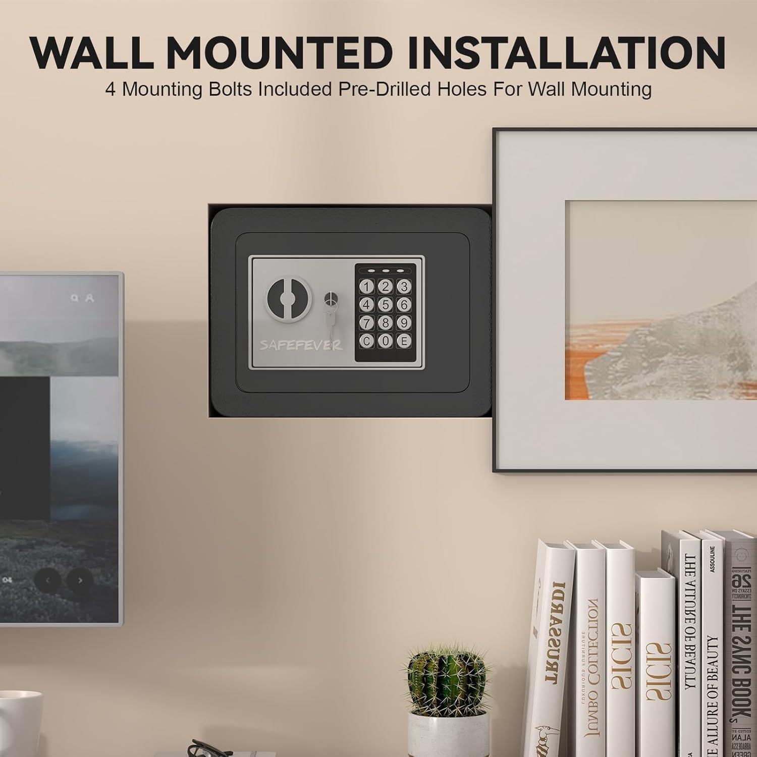 Caja Fuerte Pequeña SAFEFEVER con Teclado Electrónico 6.53L