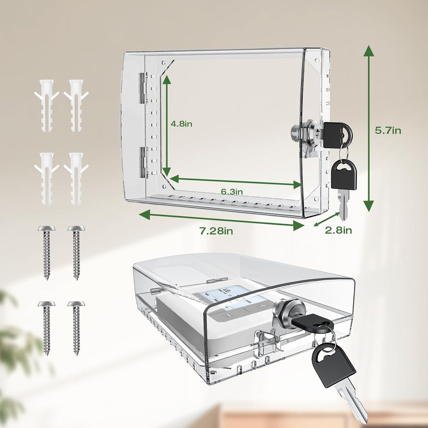 Caja de Bloqueo para Termostato AUURIO 18.5x14.5cm con Llave