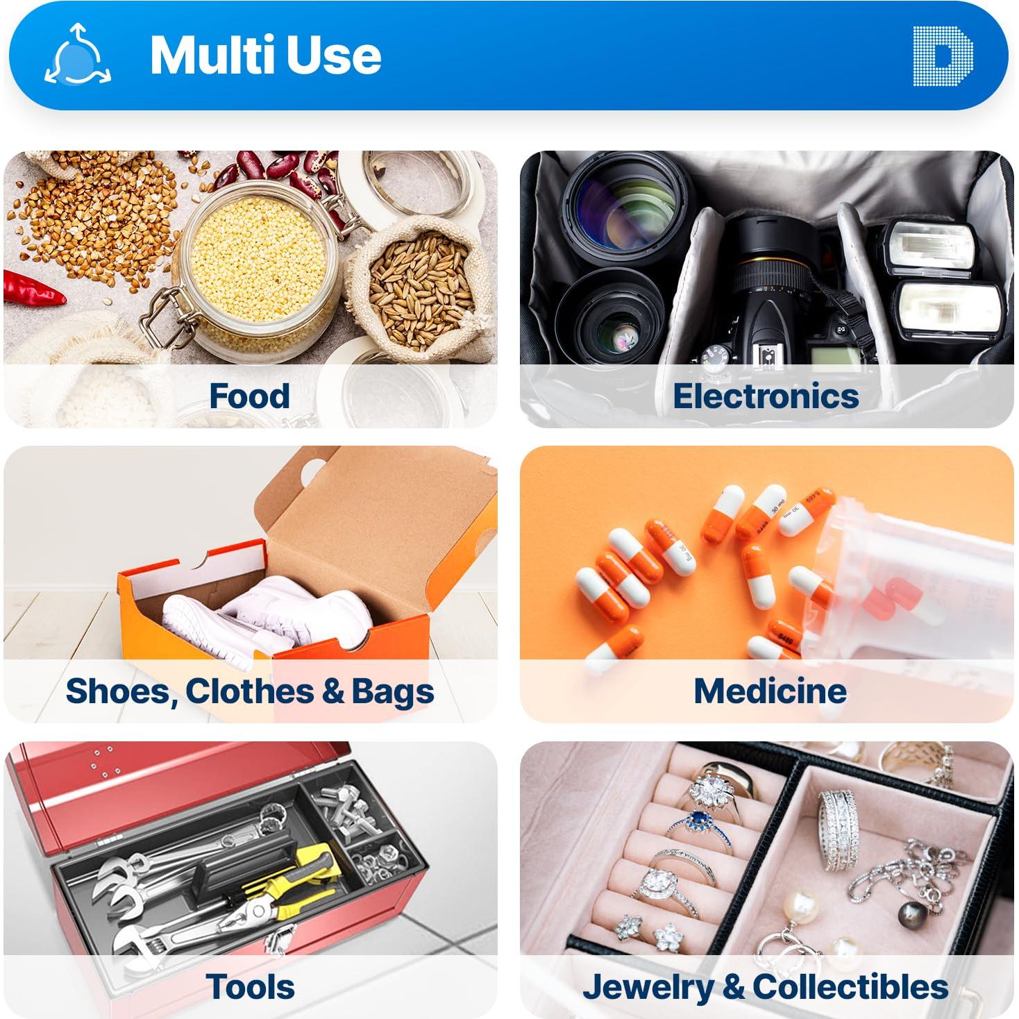 Paquetes de Gel Deshidratante de Silica L2K 0.5g - 100 Unidades