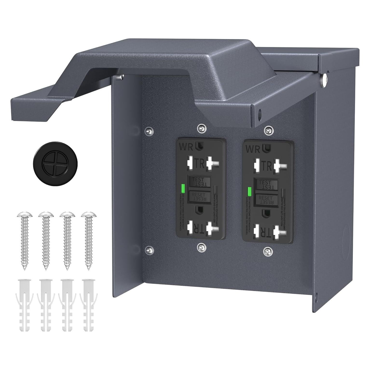 Caja de Salida Eléctrica Exterior Joinfworld Doble GFCI 20A