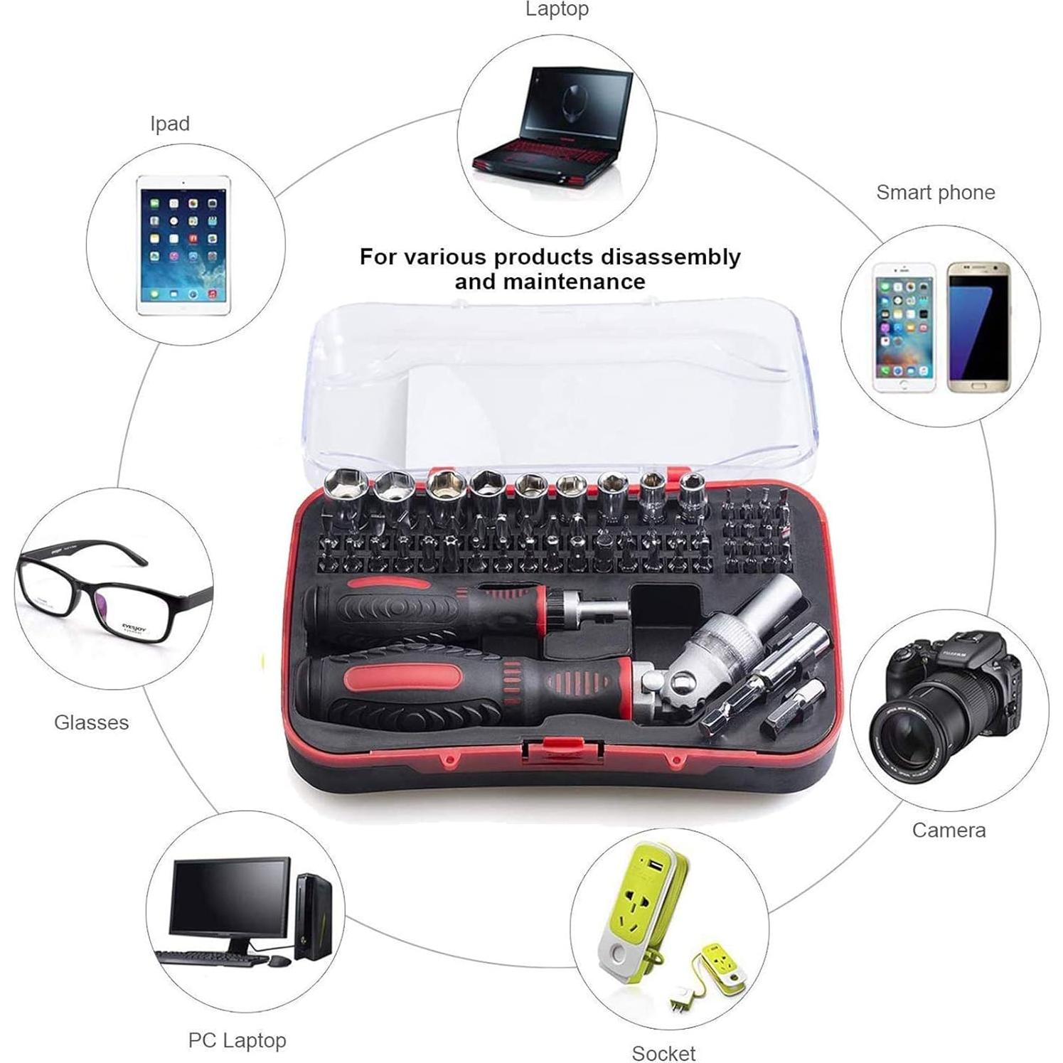 Juego de Destornillador 61 en 1 JENABOM con Puntas Magnéticas