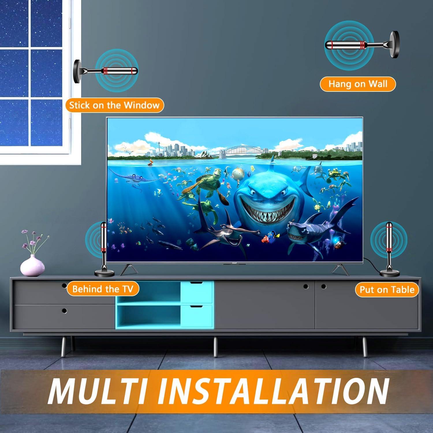 Antena de TV Digital Interior ATVFuture V011-3 4K HD 3.05m