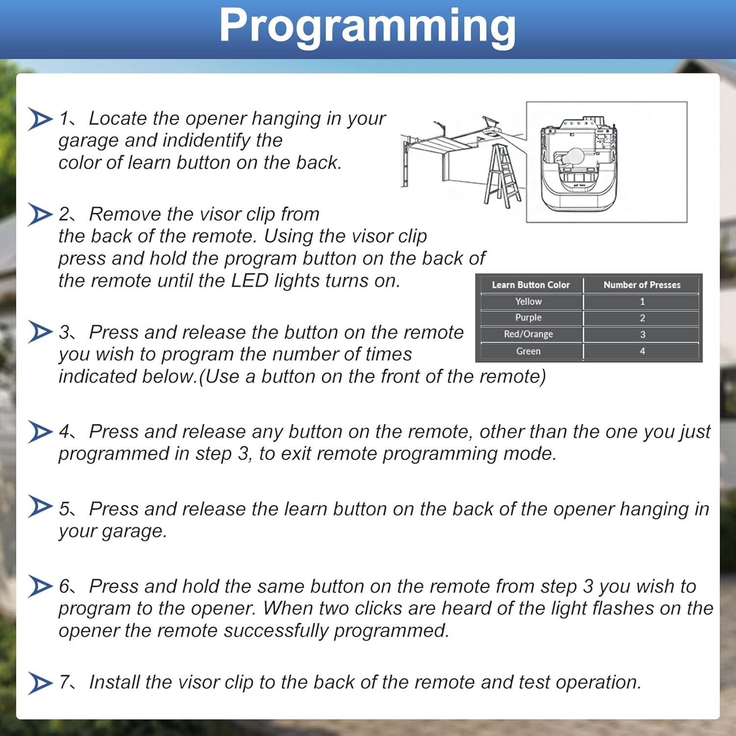 Control Remoto de Puerta de Garaje Liftmaster 892LT 2 Botones