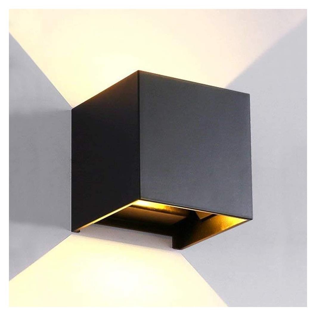 Aplique de Pared Exterior LED LANFU 6W Negro IP65 3000K