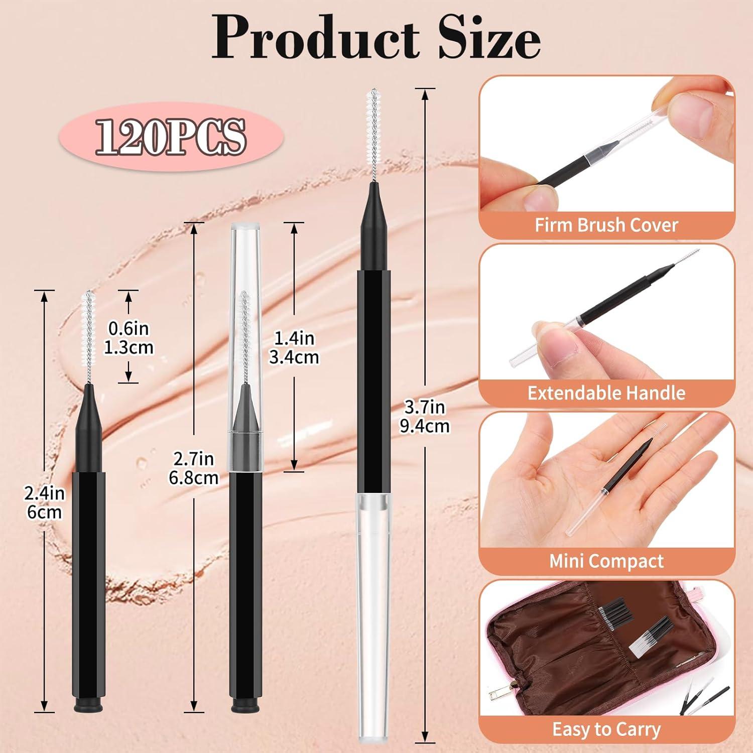 Juego de 120 Cepillos Micro para Cejas y Pestañas MAPVOLUT