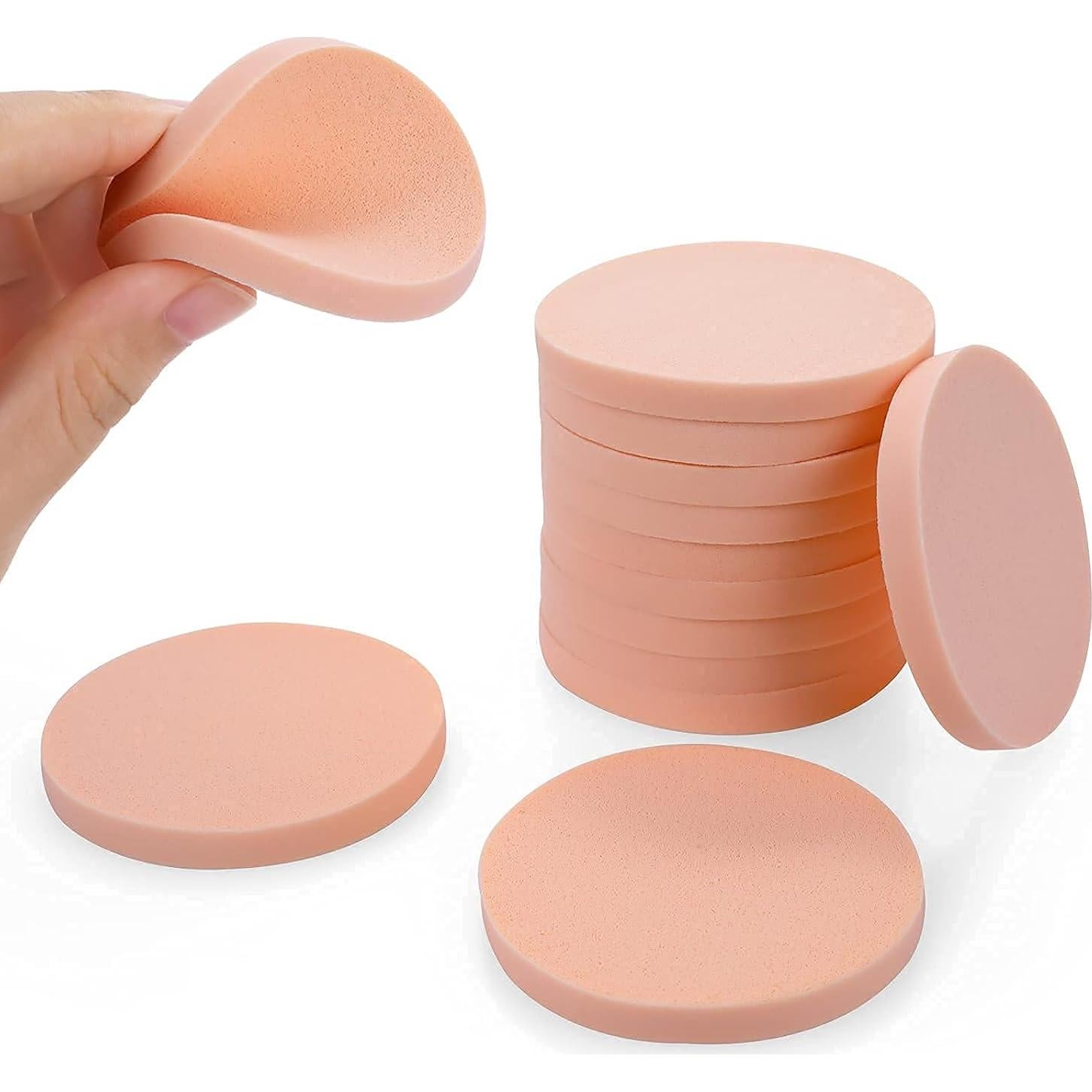 Juego de 12 Esponjas de Maquillaje Molain 5.5 cm Tono Piel