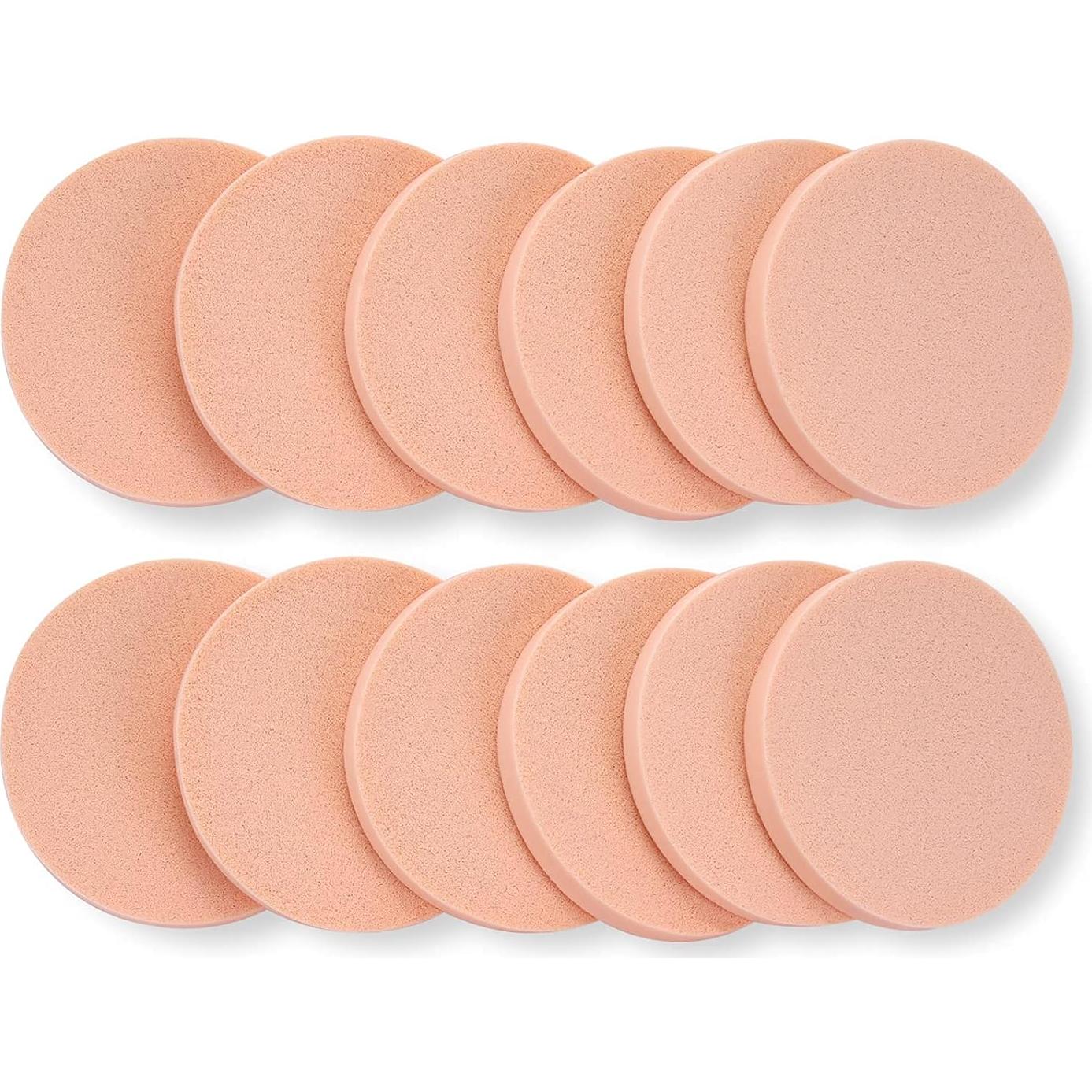 Juego de 12 Esponjas de Maquillaje Molain 5.5 cm Tono Piel