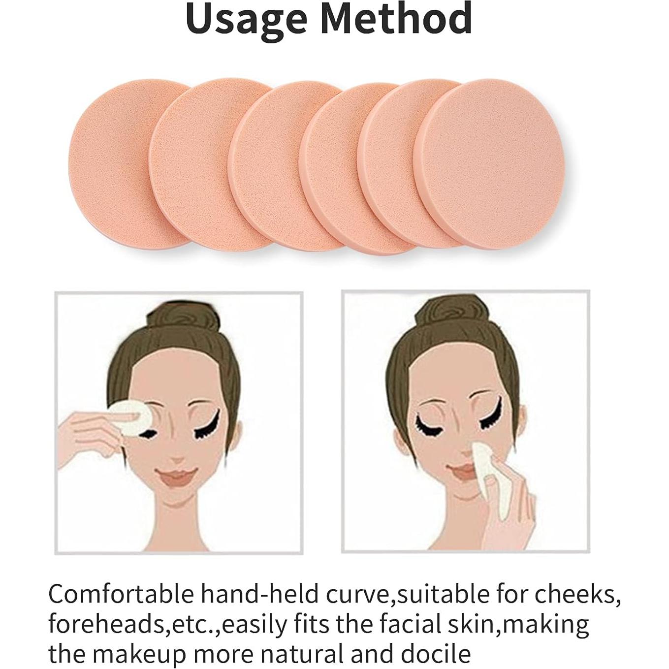 Juego de 12 Esponjas de Maquillaje Molain 5.5 cm Tono Piel