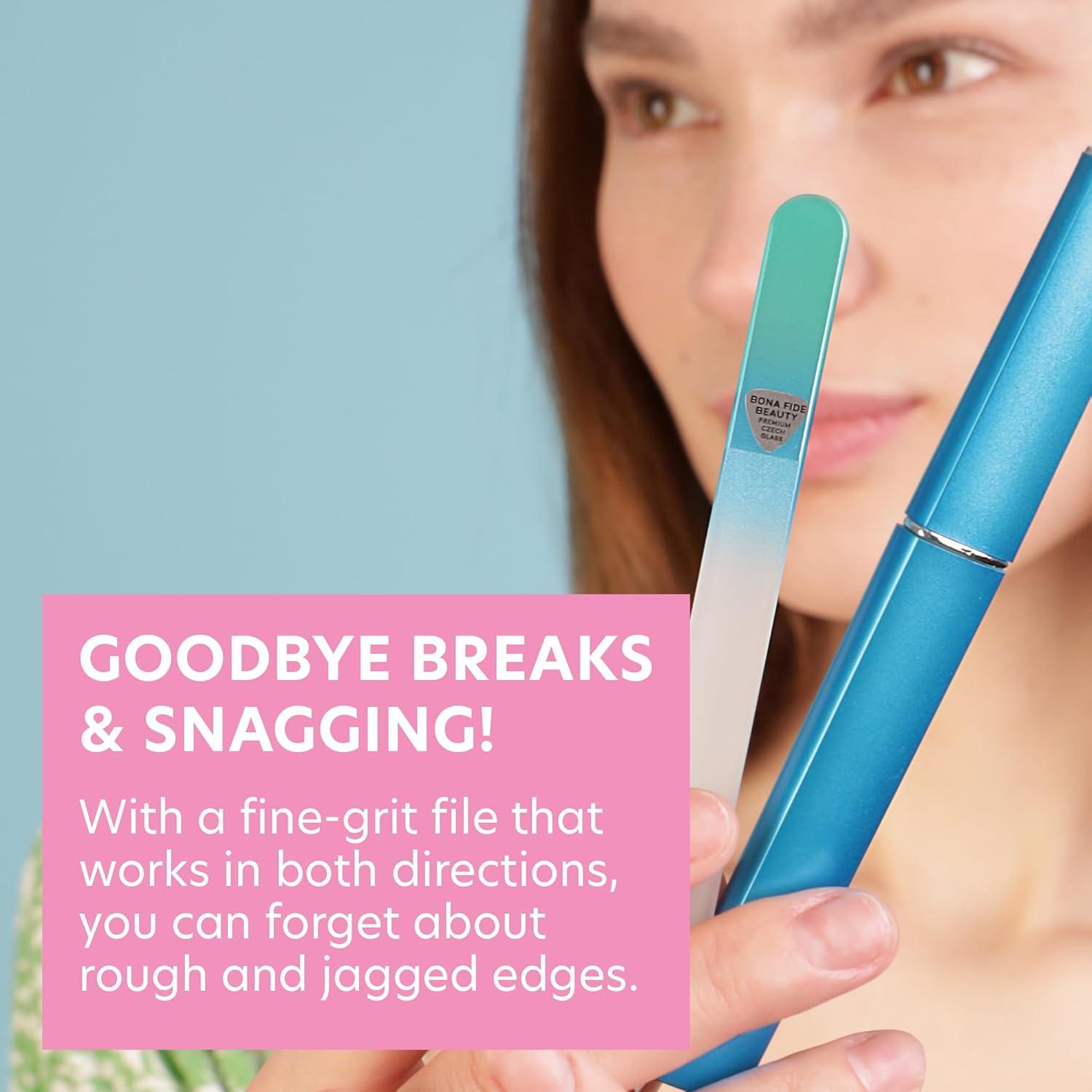 Lima de Uñas de Vidrio Checa Bona Fide Beauty Aqua 13.5cm