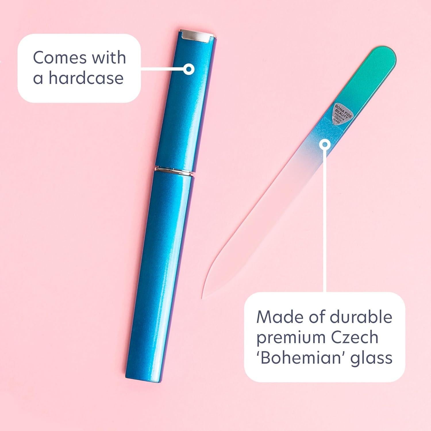 Lima de Uñas de Vidrio Checa Bona Fide Beauty Aqua 13.5cm