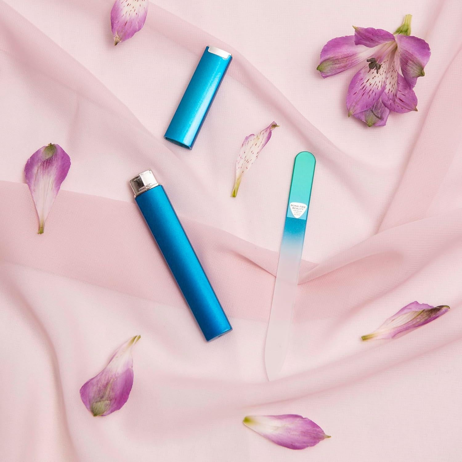 Lima de Uñas de Vidrio Checa Bona Fide Beauty Aqua 13.5cm