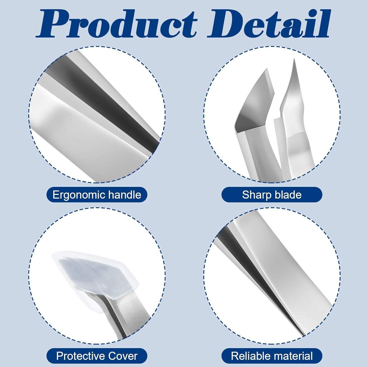 Mini Cortador de Cutículas Acero Inoxidable JJUNW 2 Piezas