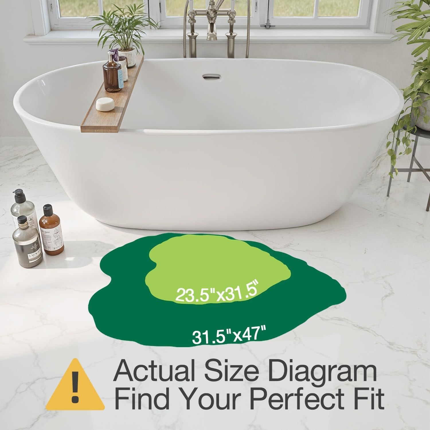 Alfombra de Baño LUMI Monstera 60x80cm Antideslizante