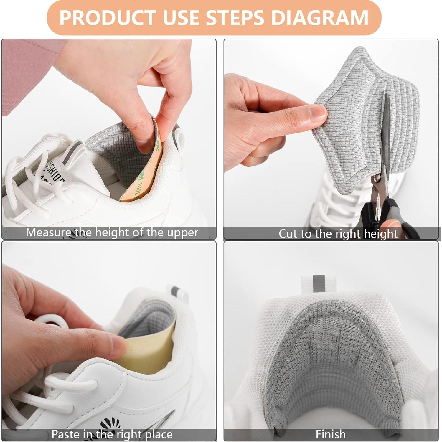 4 Pares de Protectores de Talón Adhesivos FootJKYX - Comodidad y Ajuste