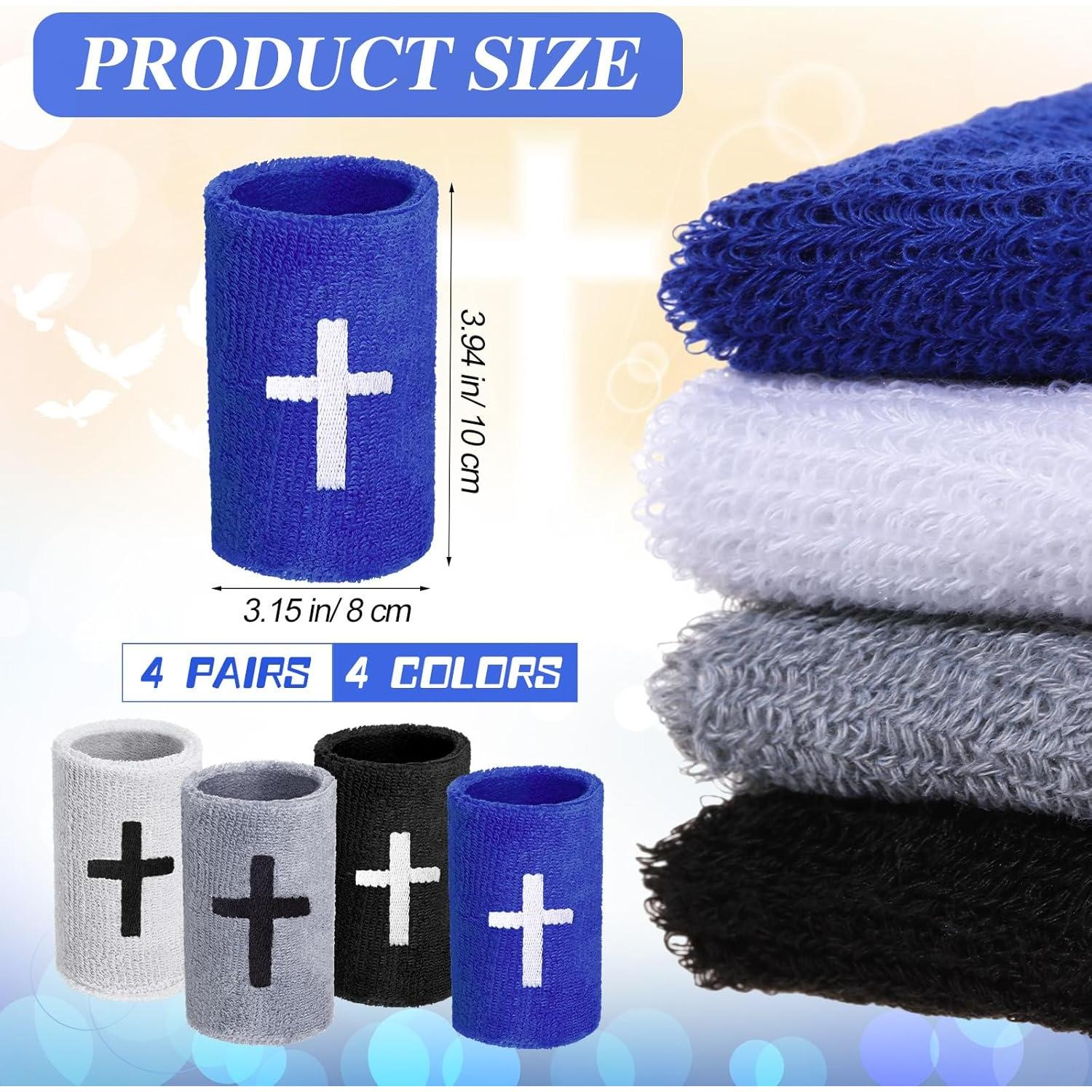 4 Muñequera Deportiva Shyyween LOO0072 Absorbente Color Mezclado