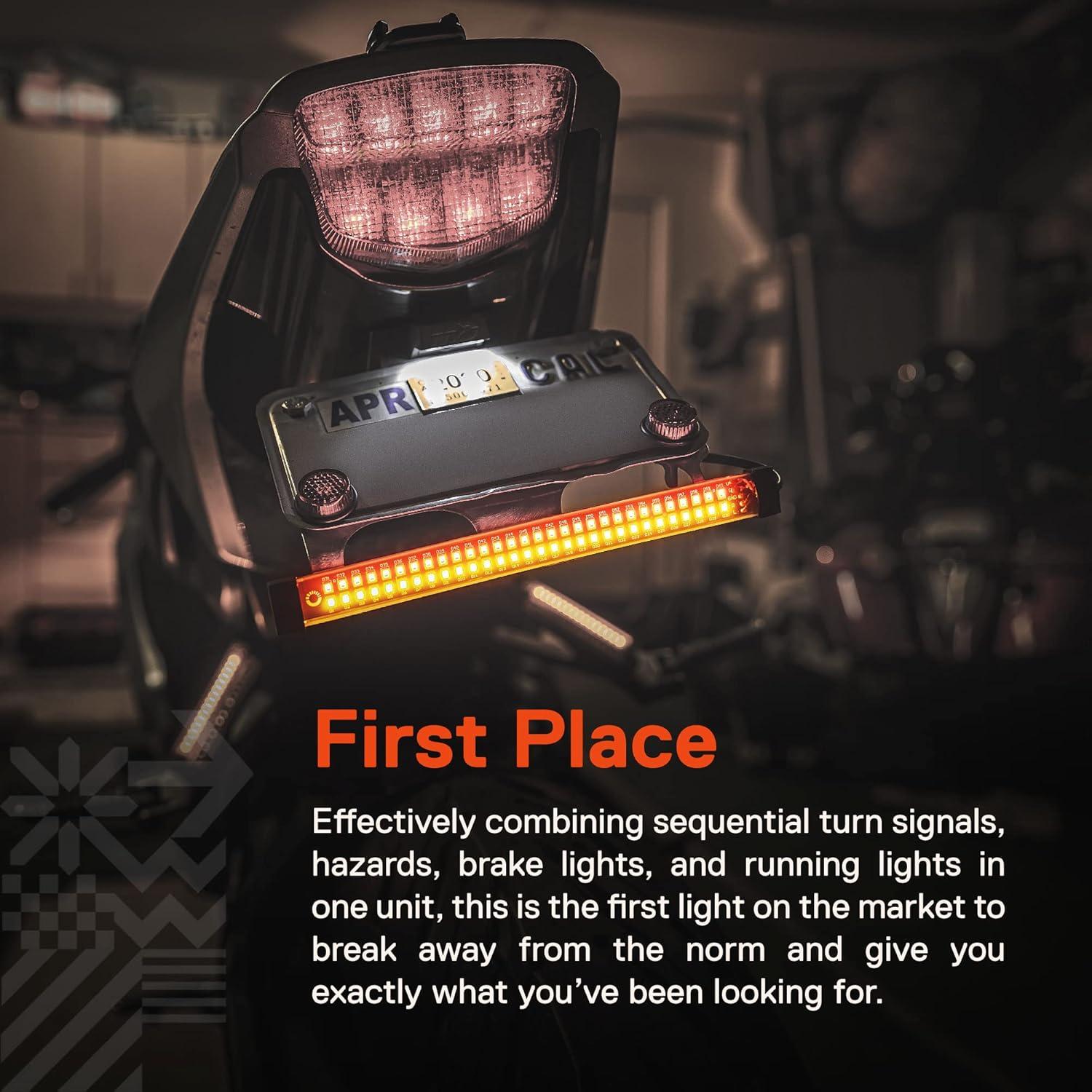 Tira de Luz LED Secuencial 8" ONLINE LED STORE Rojo/Ámbar